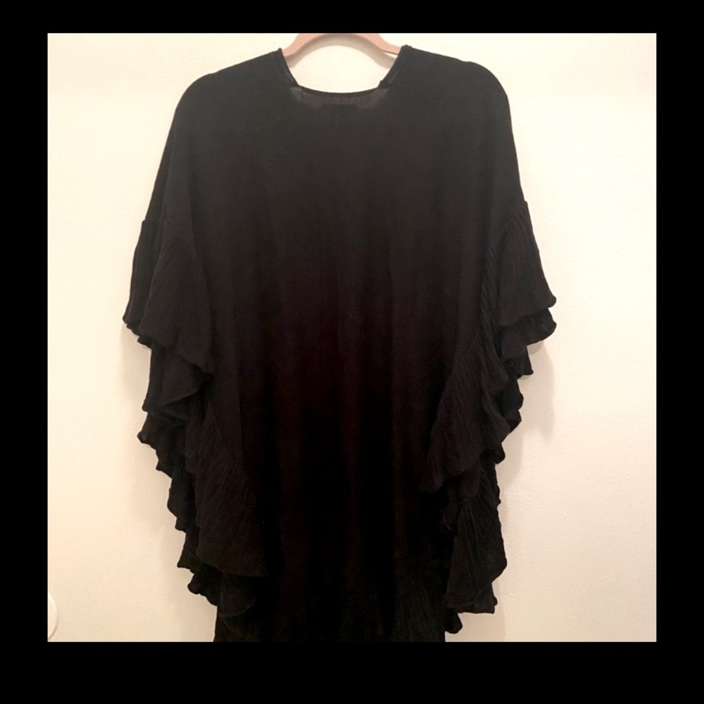 Black poncho sweater